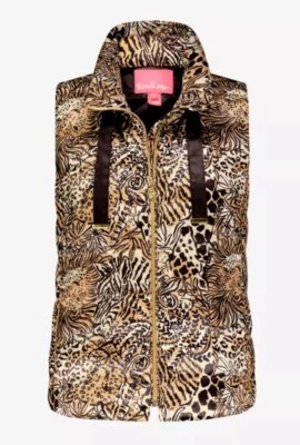 Colete LILLY PULITZER Pembrooke Wild Side zíper completo novo com etiquetas $228 tamanho G - Imagem 1 de 4