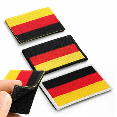 Deutschland Flagge Fahne Aufnäher Patch Abzeichen Klettverschluss Hook Loop