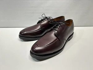 Neu ohne Karton Allen Edmonds Kennett burgunderrote elegante Leder-Derbyschuhe mit geteilter Zehenpartie Größe 11 D - Bild 1 von 16