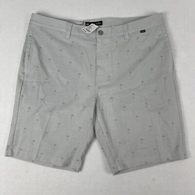 Pantalones Cortos de Golf Travis Mathew Resort to This Gris Estampado de Palmera Para Hombres Talla 40 Nuevos Foto 1 de 4