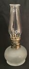 Vintage Lamp Light Farms Small 8'' Oil Lamp Frosted Glass Made in Italy