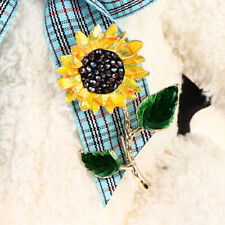 Enamel Sunflower 2 Leaf Brooch Pins For Women Fashion Jewelry  Brooches G GhMDM