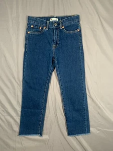 Levi's Kids Denim Jeans Size 10 24x21 Ankle Straight High Rise Stretch Blue - Picture 1 of 12