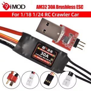 AM32 Brushless ESC 30A 40A ESC 2-4S USBLink for 1/18 1/24 RC Crawler Car SCX24 - Picture 1 of 16