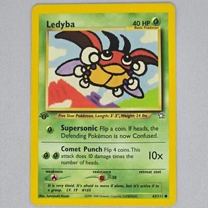 Ledyba 63/111 Neo Genesis 1° Edizione Carta Pokemon Vintage Comune TCG Inglese LP - Foto 1 di 2