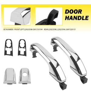 2x Front Rear Outside Door Handle LH for 2015-21 GMC Sierra 3500 HD Base Chrome - Picture 1 of 10