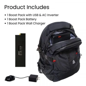 Boost Pack Smart Bag, travel backpack integrated power 4 AC & 4 USB ports BLACK - Picture 1 of 4