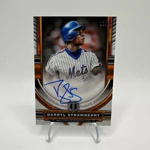 2023 Topps Tribute Darryl Strawberry TADST oro 19/75 autografo SP NY Mets - Foto 1 di 2