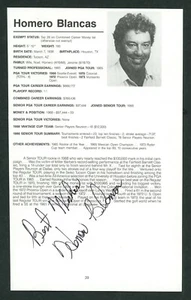 Homero Blancas Senior Golf Player - Hand Signed 1989 Senior PGA Media Guide - Picture 1 of 1