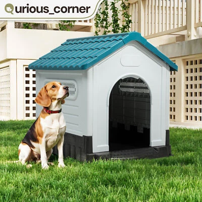 Casa plegable para perros de 33"x27" al aire libre refugio para mascotas jaulas medianas portátiles para todo tipo de clima Foto 1 de 4