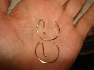 Vintage Sammlerstück Unikat Design mit Stempel 14k Gelbgold Creolen - Bild 1 von 7