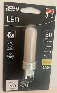 Bulb Feit Electric LED G9 Light Bulb, Bright White 6.5 W Dimmable 5x Longer - Picture 1 of 2