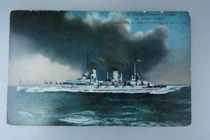 Militärische Foto-Postkarte "SM Panzerkreuzer Moltke" um 1915 (96870) - Bild 1 von 2