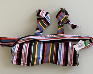 Anne Cole Studio Comic Stripe Off-The-Shoulder Bandeau Bikini Top Large 29 - Picture 1 of 5