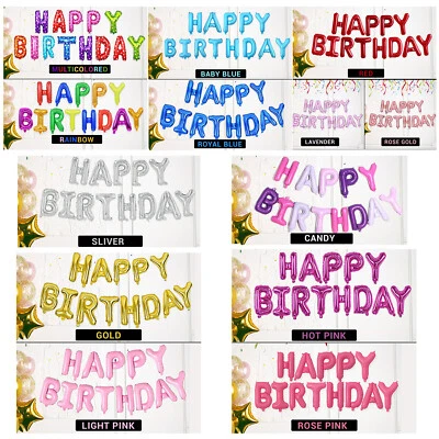 Striscione Compleanno Felice Con Palloncini Autogonfiabili E Lettere - Immagine 1 di 4