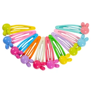 10 Pcs Candy Colored Flower Hair Clip Colourful Clips Toddler Small Little Girl - Picture 1 of 12