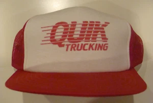 DE COLECCIÓN ~QUIK Trucking sombrero Snapback rojo y blanco~..Ligeramente usado.. - Imagen 1 de 5