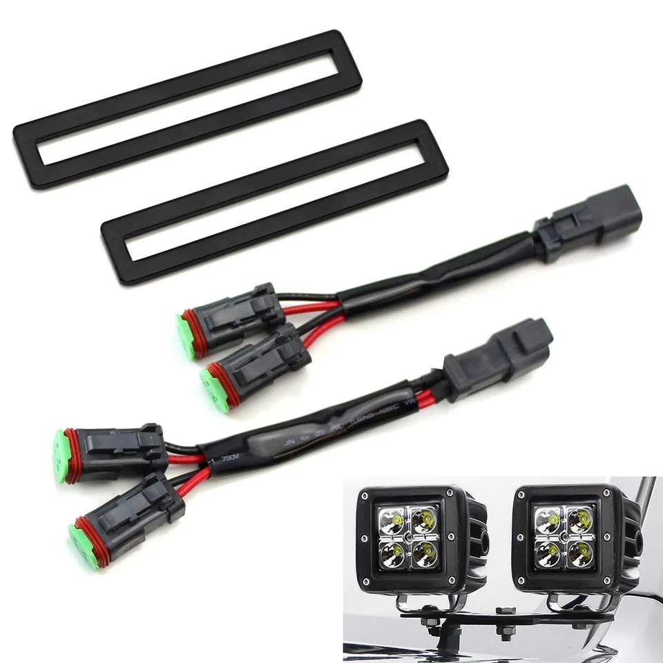 Double Ditch Light Extension Mounting Brackets w/Dual DTP Connector Splitters - Image 1 of 4