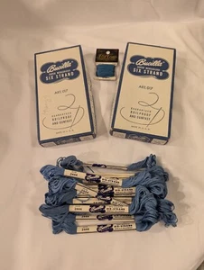 Vintage Lot of 19 Six Strand Blue Embroidery Bucilla Floss Boil Proof Sun Proof - Picture 1 of 13