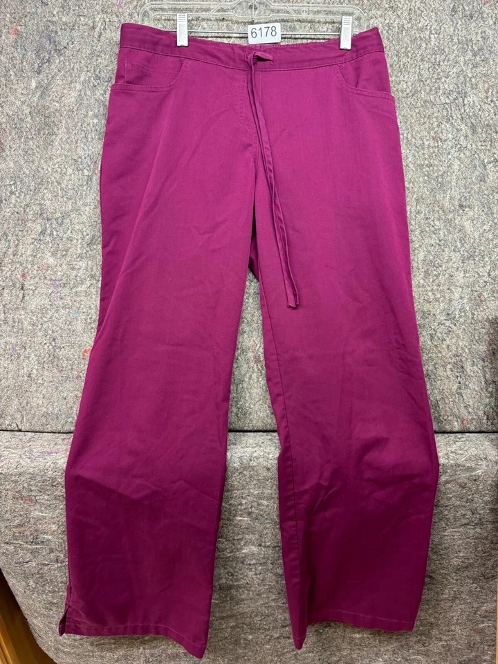 Grey’s Anatomy Scrub Pants By Barco Burgundy Drawstring Size M - Image 1 of 4