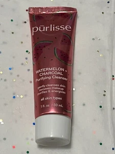 PURLISSE Watermelon + Charcoal Purifying Cleanser 1 fl oz Paraben-Free NEW - Picture 1 of 2