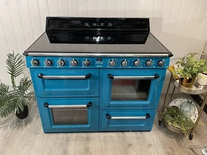 Smeg Victoria TR4110I 110cm Electric Range Cooker with Induction Hob - Teal - Picture 1 of 18