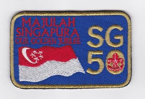 SG50 - PARCHE OFICIAL MAJULAN SINGAPURA NUESTRO JUBILEO DORADO EXPLORADOR DE SINGAPUR 2015 - Imagen 1 de 1