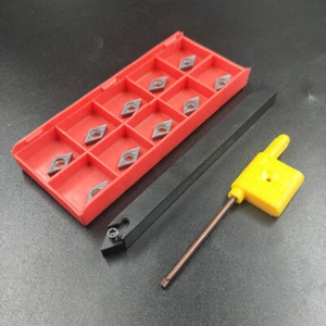 62,5° SDNCN0808H07 CNC Drehmaschine Außendreh Werkzeughalter +10tlg DCMT0702 Klinge - Bild 1 von 12