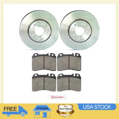 Front Brake Rotors and Ceramic Pads Kit For 1990-1993 Mercedes-Benz 300SL XH - Image 1 of 4