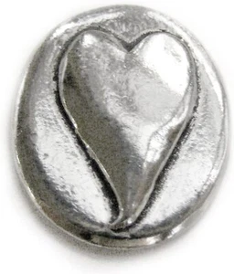Basic Spirit Heart/Love Pocket Token (Coin) Handcrafted Pewter Lead-Free CN-11 - Picture 1 of 1