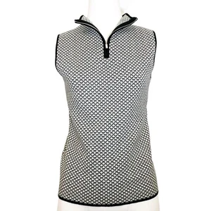 7th Avenue Design Studio New York & Co. Black And White Sleeveless Top Size M - Picture 1 of 6