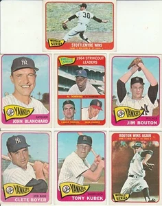 1965 vintage YANKEES partial team set 19 cards 2 RC W.S. card Leaders card - Picture 1 of 3