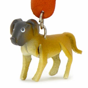 Schlüsselanhänger Leder Deutsche Dogge Tier Figur Frauen Kinder Mädchen - Picture 1 of 8