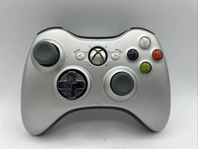 OEM Genuine Microsoft Xbox 360 Wireless Controller Silver Gray Twist Tested - Image 1 of 4