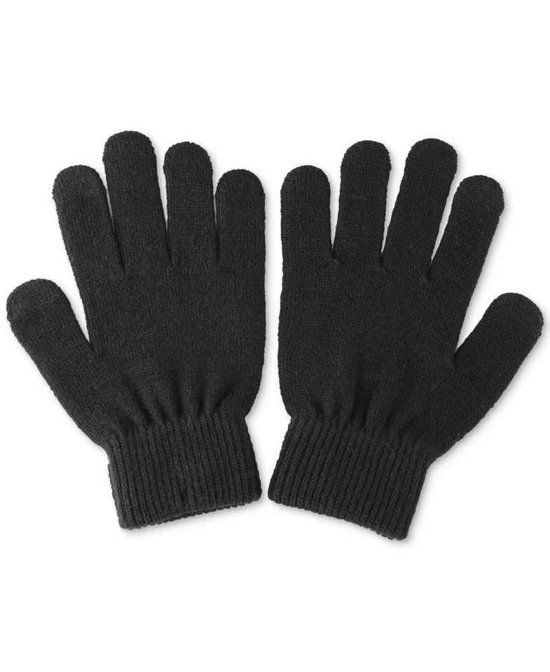 Guantes de punto Club Room para hombre color liso, negros, talla única Foto 1 de 1