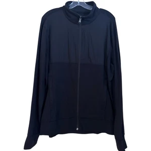 Lululemon Full Zip Jacket Athletic Training Running Track Black Mens Size Large - Picture 1 of 8