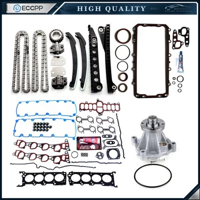 Water Pump Timing Chain Kit Full Gasket Set For 97-99 Ford E-250 Econoline 5.4L - Image 1 of 4