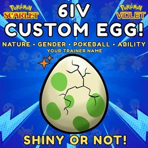 Pokemon Scarlatto e Viola - ✨ UOVO Lucido Personalizzato✨ Qualsiasi Pokemon! ACQUISTA 2 RICEVI 1 GRATIS! - Foto 1 di 6