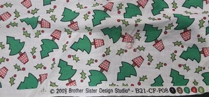 2 Yards & 29 Inches “Christmas Tree Fabric – Brother Sister Design Studio ©2008  - Picture 1 of 3