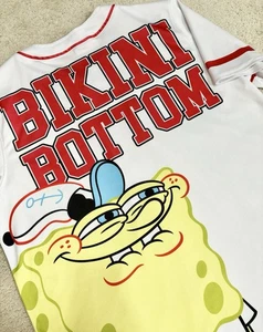SpongeBob Schwammkopf Jersey Shirt Größe Large Nickelodeon Baseball Bikinihose - Bild 1 von 14