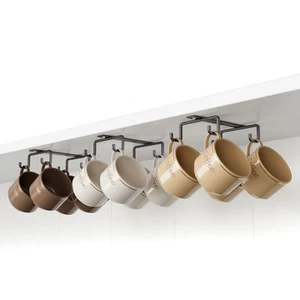 Cup Hooks for Hanging Under Shelf, 3 Pack Coffee Mug Hooks Under Cabinet, Stu... - Picture 1 of 6