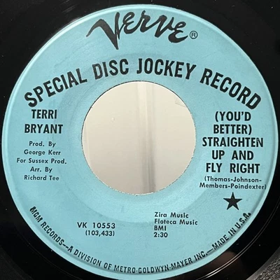 Funk / Soul Terri Bryant - (You'd Better) Straighten Up And Fly Right Verve Reco - Изображение 1 из 2