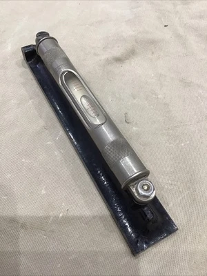 Starrett Co Athol Mass. USA Air Ministry PL-4 Engineer Spirit Level 8” - Image 1 of 4