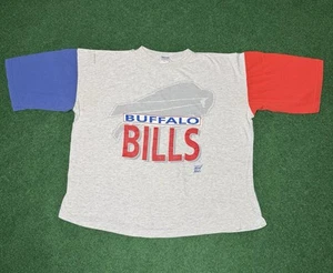 90s Buffalo Bills Colorblock T-shirt rare vintage XL true fan nfl football mafia - Picture 1 of 8