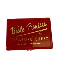 VINTAGE Bible Promises W/ Red Treasure Chest Christian Scripture Cards - Picture 1 of 12