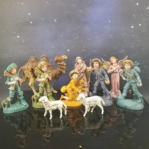 VTG Fontanini Style Nativity Figures Made In Italy Includes 10 Pieces Plastic 4" - Picture 1 of 15