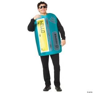 Rasta Imposta Beeper Costume Mens Womens 80s 90s Party Funny Adult One Size Blue - Picture 1 of 1