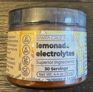 New Santa Cruz Paleo Lemonade Electrolytes Crystals 30 Servings Gym - Picture 1 of 3