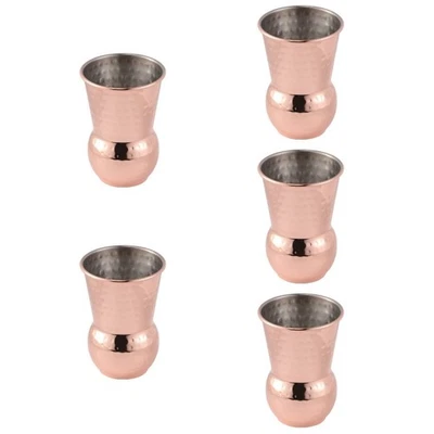  5pcs 400ml Rose Copper Cup Moscow Mule Shot Glasses Retro Wine Goblet Toasting - Image 1 of 4
