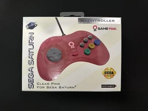 Retro-Bit Official Sega Saturn Controller Limited Run Games Breast Cancer NICE!! - Picture 1 of 2